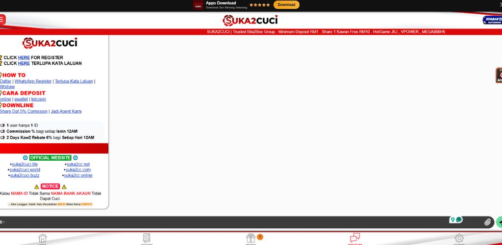 Suka2Cuci Customer Support Chat