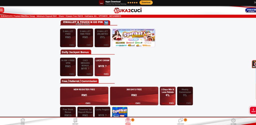 Suka2Cuci Free Credit Bonus